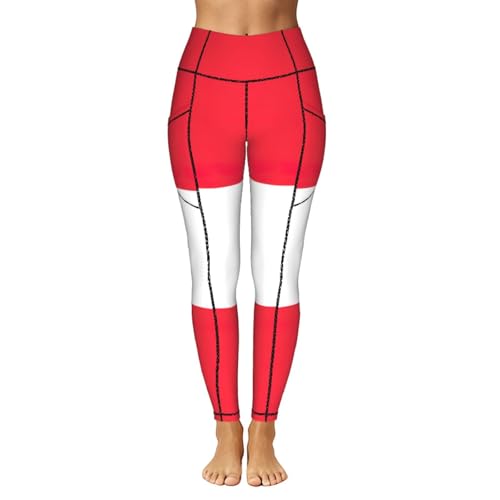 Leggings de gimnasio con bolsillos y estampado austriaco para mujer 2