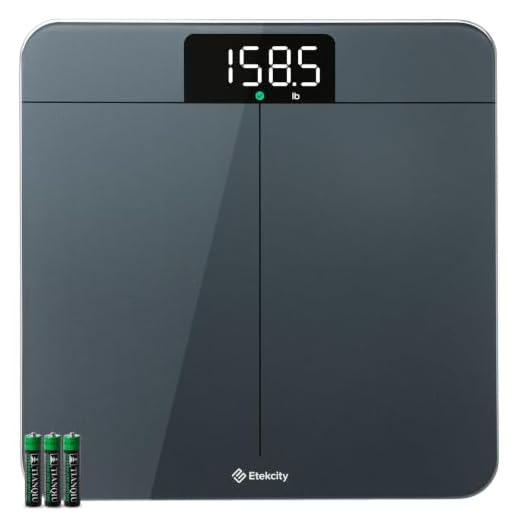 Etekcity Scale for Body Weight, Digital Bathroom Scale for People, Accurate to 0.02kg/0.05lb & Large LED Display, Weight Verification, Tempered Glass, 400 lbs