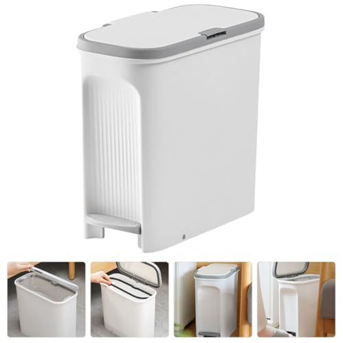 Caneca de basura con pedal y tapa para baño miniatura 4