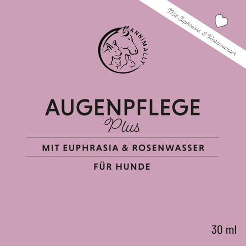 Annimally Augenpflege Plus - Natürlicher Augenreiniger für Hunde & Katzen, mit Euphrasia & Rosenwasser, 30 ml