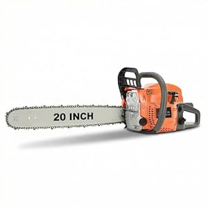 20" Petrol Chainsaw, 58CC 2-Stroke Top Handle Chain Saw, Lightweight Powerful Saw for Tree Felling, Logging, Garden Pruning, Heavy Duty Tasks, 8500rpm (Orange)