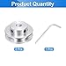 uxcell 2Pcs Single Groove Pulley, 8mm Fixed Bore 40mm Outer Diameter Aluminum Alloy Mechanical Belt Pulley with Hex Wrench for 6mm PU Round Belt