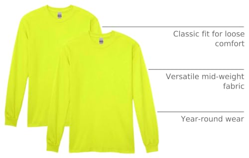 Image of Gildan Adult Heavy Cotton Long Sleeve T-Shirt, Style G5400, 2-Pack