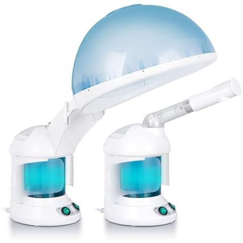 SUPER DEAL Hair Steamer PRO 3 in 1 Multifunction Ozone Facial Steamer with Bonnet Hood Attachment, Hair Therapy & Face Steamer for Personal Care Use at Home or Salon Cover