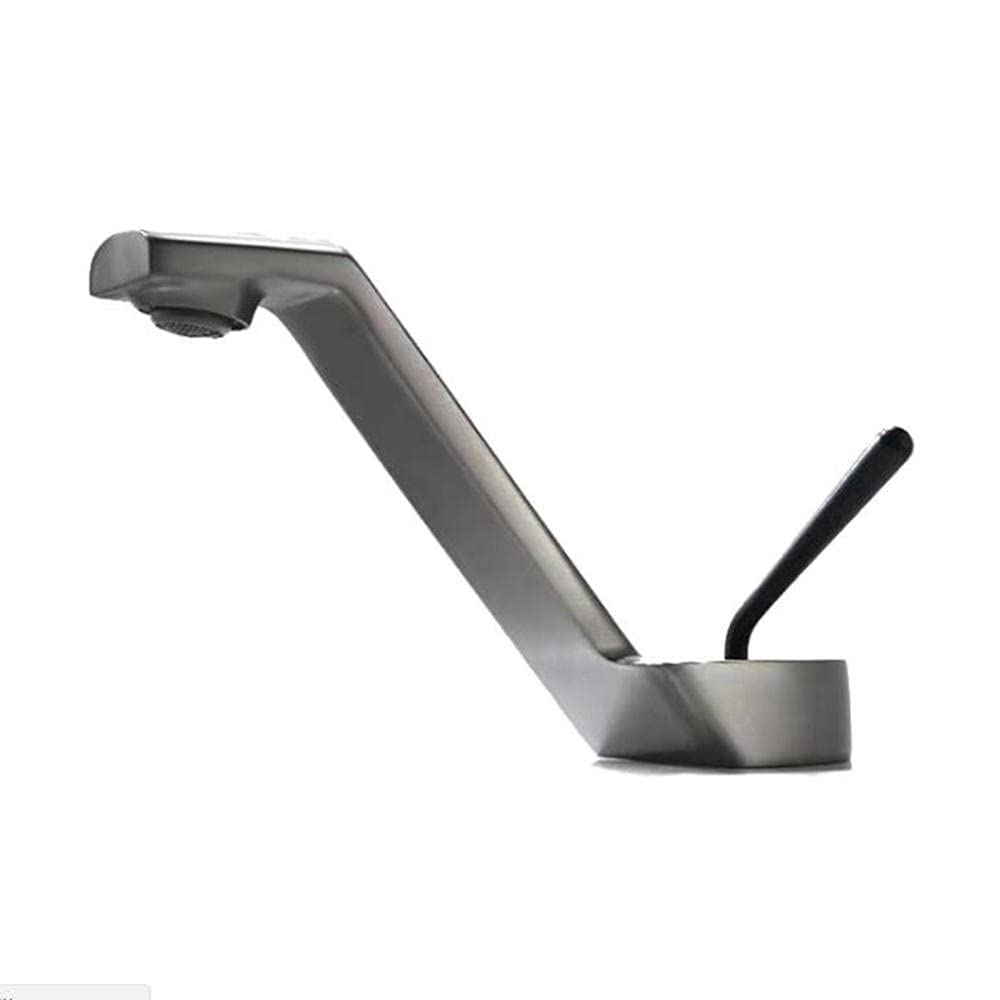 VDOQTLJT Bathroom Faucet Single Hole Basin Brass Hot and Cold Faucet-Grey(Drawing Gold)