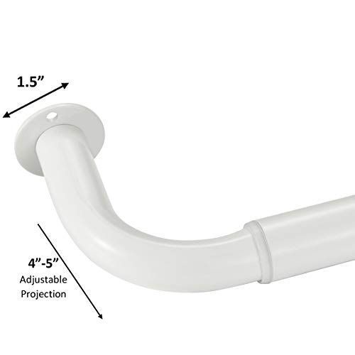 image for Mayrhyme Room Darkening Curtain Rod 48-84 Inches, Wrap Around Design,1