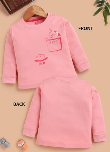 Image of LuvLap Baby Boys Regular Fit 100% Cotton Full Sleeves Boys T-Shirt Set Pack of 4