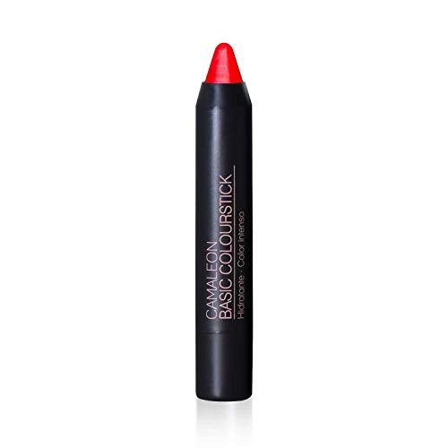 Camaleon Cosmetics - Pintalabios - Larga Duración - Color Rojo Flúor - Vegano - 1 Unidad - 4gr