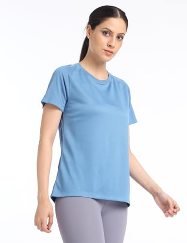 Image of Pump'd Women's Half Sleeve T-Shirt - Athleisure Women's s Fashion Workout Top for Women & Girls | Lightweight Activewear for Running, Sports & Gym - Lightweight, Anti-Odor, Dry Tech, Ultra Soft Seams