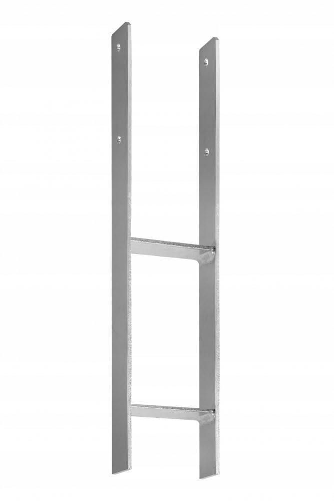 10x Pfostenträger H-Form zum Einbetonieren - 201 x 600 x 60 mm | Stützenfuß 201 x 600 x 60 mm, Pfostenanker Verzinkter Stahl 6 mm, Bodenanker für Holzpfosten