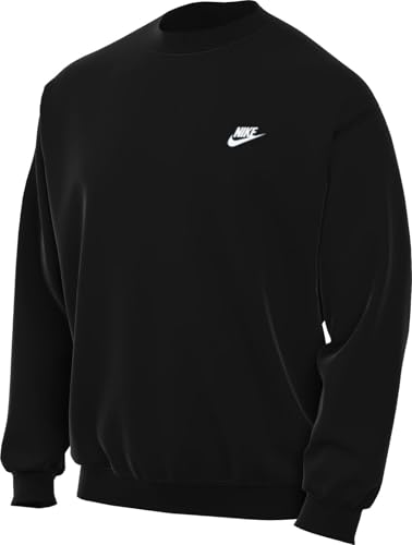 Nike Club Sudadera De Tejido French Terry - Hombre, Black/White, FN3888-010, L