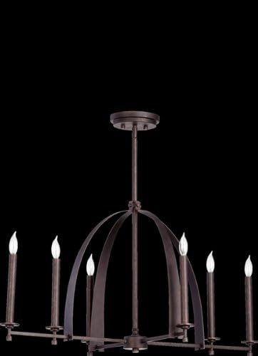 Quorum 6619-6-84 Gateway - Six Light Island, Bronze Finish
