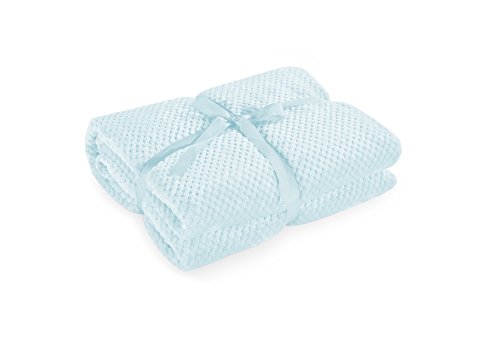 DecoKing Kuscheldecke 70x150 cm hellblau Decke Microfaser Wohndecke Tagesdecke Fleece weich sanft kuschelig skandinavischer Stil hellblau Henry
