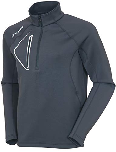 Sunice Allendale Mens Half Zip Performance Pullover with Thermal Protection Charcoal/Charcoal
