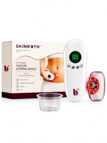 Image of Belly Sculpting Machine for Face & Body, Electric Cellulite Massager for Belly, Waist, Arms and Legs, 4-in-1 Red Light, Heat, Dynamic Cupping & Massage with 2 Cups, 3 Levels