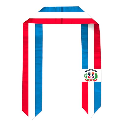 Dominican Republic Flag Graduation Stole Sash, Dominican Republic Flag Graduation Shawl Sash Stole Wraps Scarf For International Study Pride Women Men3
