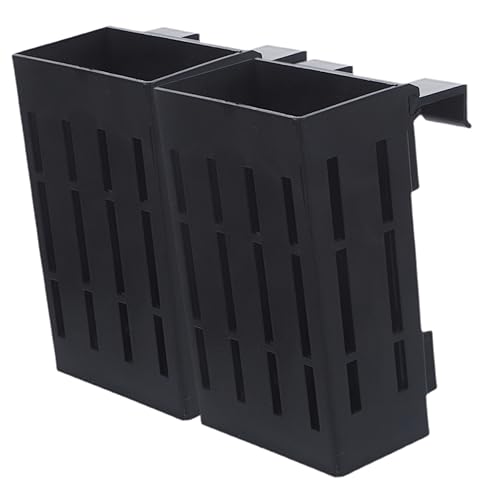 HANABASS 2個水槽用植物ホルダー 吊り鉢 プラスチック製 水生植物プランター 水草の栽培に適した植木鉢 底部穴付き