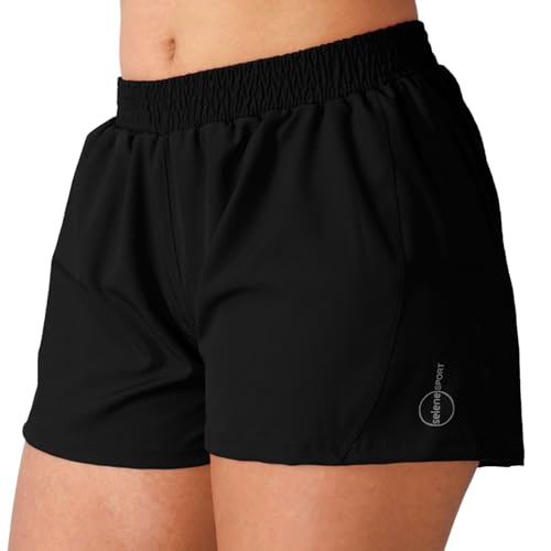 SELENE Short Feminino Secagem rápida Ajuste Confortável Zero Transparência Piscina Praia Adulto, 1 P