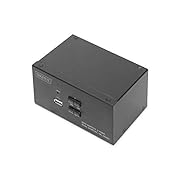 DIGITUS KVM-превключвател 2-портов с два дисплея...