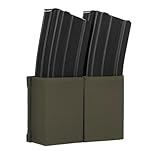 KRYDEX 5.56 Magazine Pouch,MOLLE Mag Holder with Quick Release Magazine Pouch Insert (RG-Double Style)