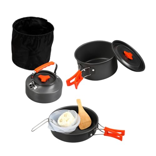 Luxshiny ポータブルキャンプ調理器具 軽量耐久点 アウトドア鍋ケトル ハイキング ピクニック 野外料理用