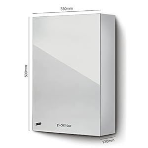 Plantex Bathroom Mirror Cabinet/Stainless Steel 304 Grade Bathroom Organizer Cabinet/Bathroom Accessories (Chrome,14 X 20 Inches) Plantex Bathroom Mirror Cabinet/Stainless Steel 304 Grade Bathroom Organizer Cabinet/Bathroom Accessories (Chrome,14 X 20 Inches)