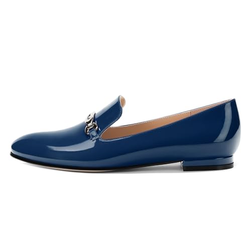 Image of Women's Loafers, Slip On Round Toe Comfortable Flats for Women Dressy and Work, Womens Business Casual Shoes