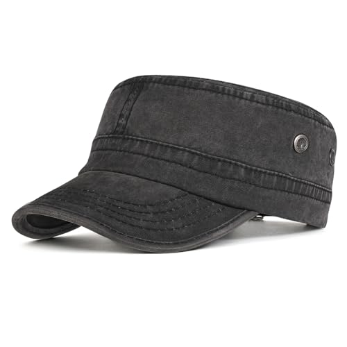 AYPOW Casquette Homme Femme Coton Vintage Casquettes Militaire, Stylé Anti-Soleil Réglable Respirable Armée Chapeau Casquette de Baseball pour Sport Extérieur