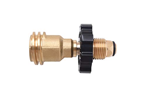 Flame King Propane Tank Adapter POL to QCC1 Type Converts Propane Tank from Old to New Connection