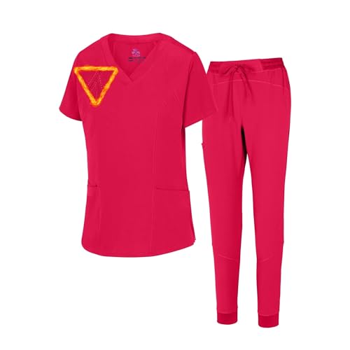 M&M SCRUBS Womens' Cool 4-Way Stretch Jogger Scrub Set