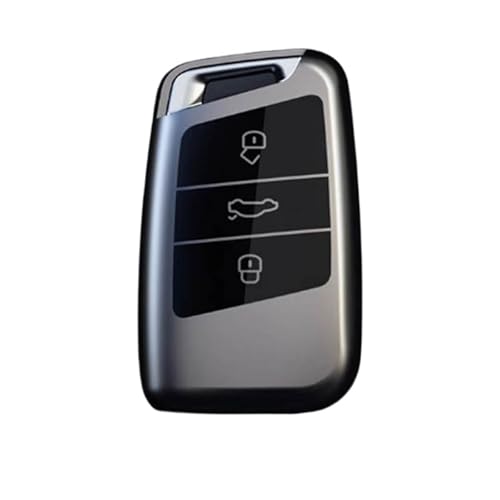 Housse de clé Gris Titane en alliage premium pour VW Passat B8 et Skoda Superb