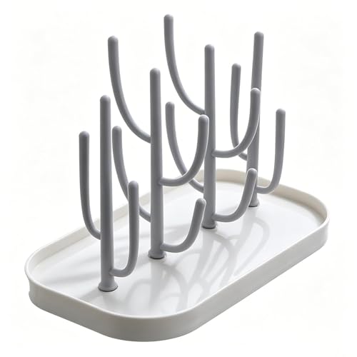Dalephoric Egoutte Biberons Arbre, sans BPA, Supports de Séchage de Bouteilles Amovible, Égouttoir à Biberon, Séchoir Biberons Bébé, Séchoir pour...