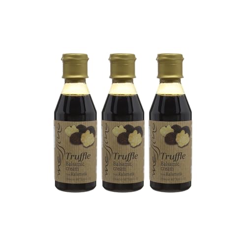 Messino Vinaigre Balsamique Glaçure à la Truffe Grec – Pack de 3 x 250 ml (Total 750 ml) | Crème Balsamique Gourmet | Arôme Naturel de Truffe | Sans...