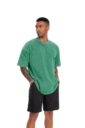 Image of Oversized Tshirts for Men Short Sleeve Vintage Washed Basic Loose Tees 2026