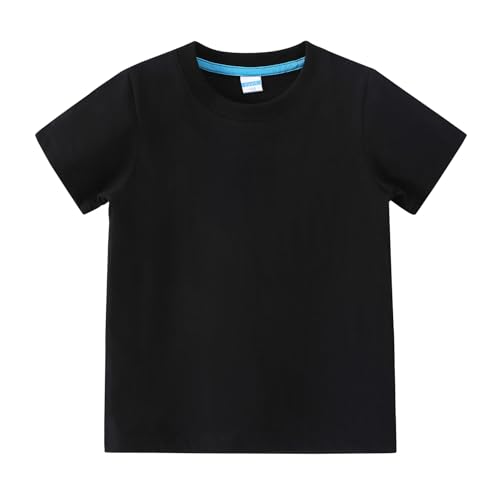 Image of AMIYAN Toddler T Shirts Boys Girls Basic Tee Summer Cotton T-Shirts Crewneck Short Sleeve Shirts for Kids 2-7Y