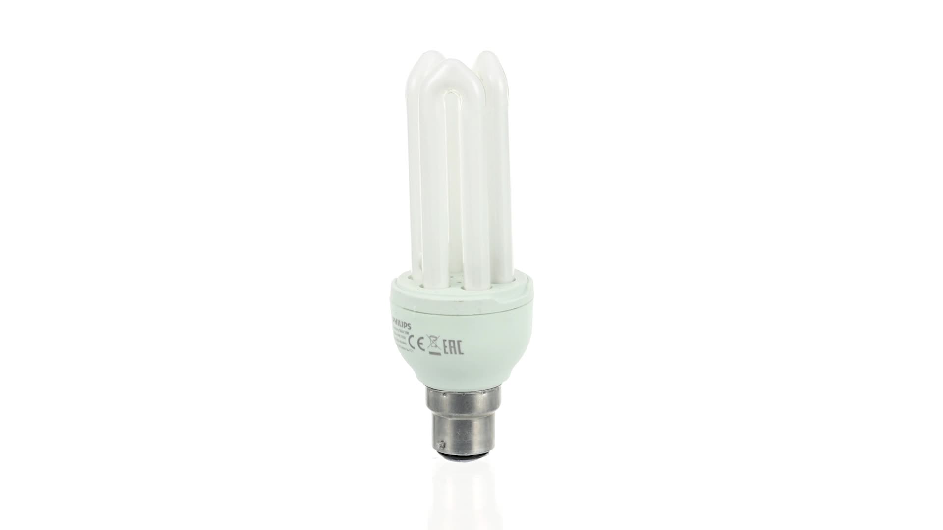 Philips Economy Compact Stick Light Bulb (B22 Bayonet Cap), 18 W - Fluorescent