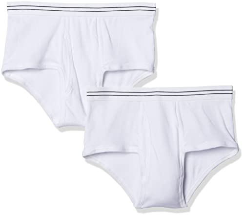 La Mejor Lista de Trusa Blanca los 10 mejores. 43 Rinbros, Trusa clásica caballero, 2 Piezas, M, Blanco