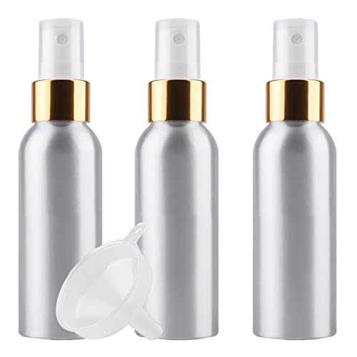 ZEOABSY 3 Piezas Pequeño 120ml Spray de Aluminio Plata Botella...