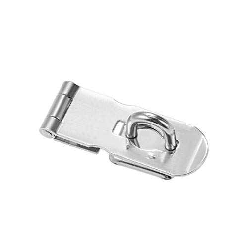 Image of uxcell Padlock Hasp Door Clasp Hasp Latch Security Safety Bolt Lock Latches 3-inch Stainless Steel