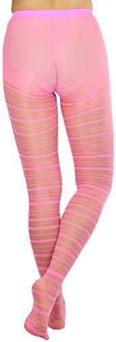 Image of ToBeInStyle Women's Sheer Horizontal Striped Pantyhose