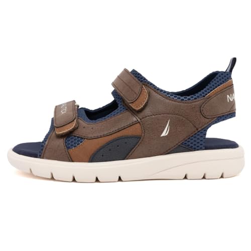 Image of Nautica Toddler Boys Sport Sandals - Lightweight Athletic Open-Toe Summer Shoes with Dual Adjustable Hook and Loop Straps for Outdoor Play, Beach, and Water