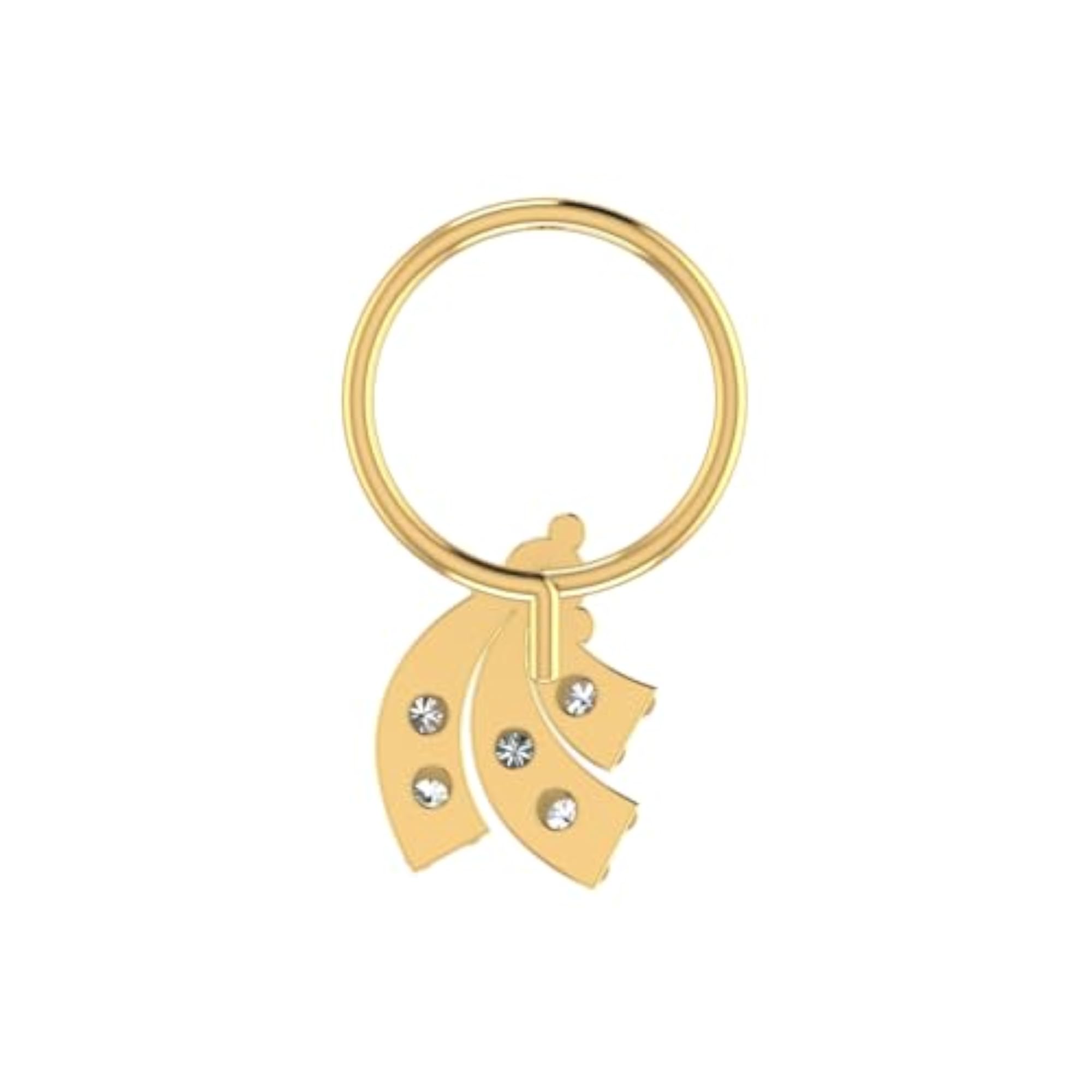 Women's 14Kt Yellow Gold Stud Nosering