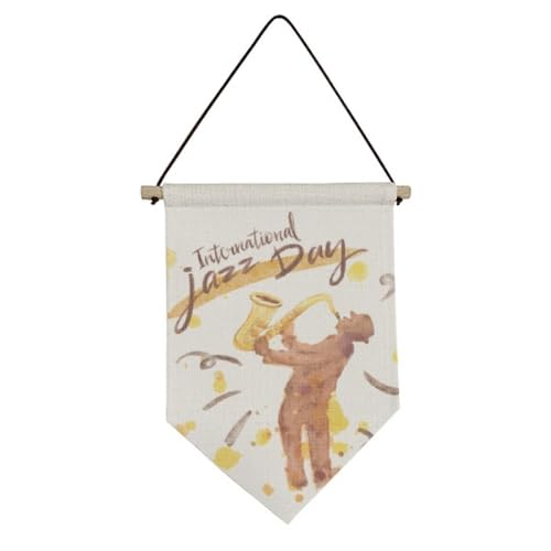 Drapeau en toile saxophone, cadeau idéal pour un musicien