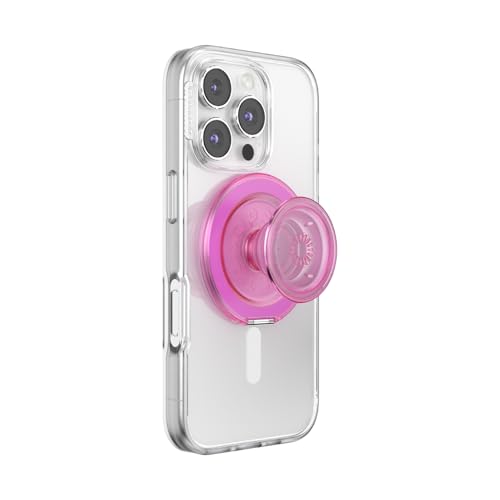 Image of PopSockets Kick-Out Grip for MagSafe, Adjustable Kickstand for Portrait or Landscape, Magnetic Stand, Light Pink - Tranls. Baby Pink