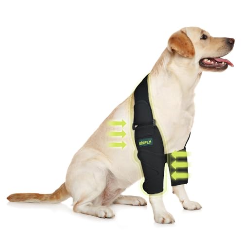 Image of Dog Elbow Brace for Front Legs, Canine Elbow & Shoulder Support for Dysplasia, Arthritis & Pressure Sores, Dog Elbow Pads for Recovery, Both Legs Size S