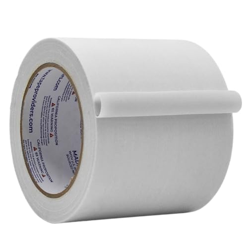 Image of WOD GTC12 Gaffer Tape, White Low Gloss Finish Film, 4 inch x 60 ft. (Pack of 12) Residue Free, Non Reflective Cloth Fabric, Secure Cords, Water Resistant, Photography, Filming Backdrop