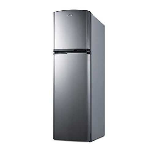 Summit FF948SS 8.8 cu.ft. Frost-Free Refrigerator-Freezer In Slim 22” Width For Small Kitchens, Stainless Steel