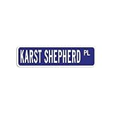 Karst Schäferhund Straßenschild Tiermotiv Metallschilder Karst Schäferhund Geschenk Metall Blechschild Wandschild für Bar Pub Garage Mann Höhle Zuhause