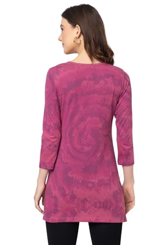Image of Women Regular Fit Henley All Over Print T-Shirt (Combo of 2) | Small-5XL