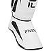 FIVING Martial Arts Shin Guards Padded, Adjustable Muay Thai Leg Guards with Instep Protection for Kickboxing Training and Sparring Durable, Professional MMA Equipment (White, Medium)